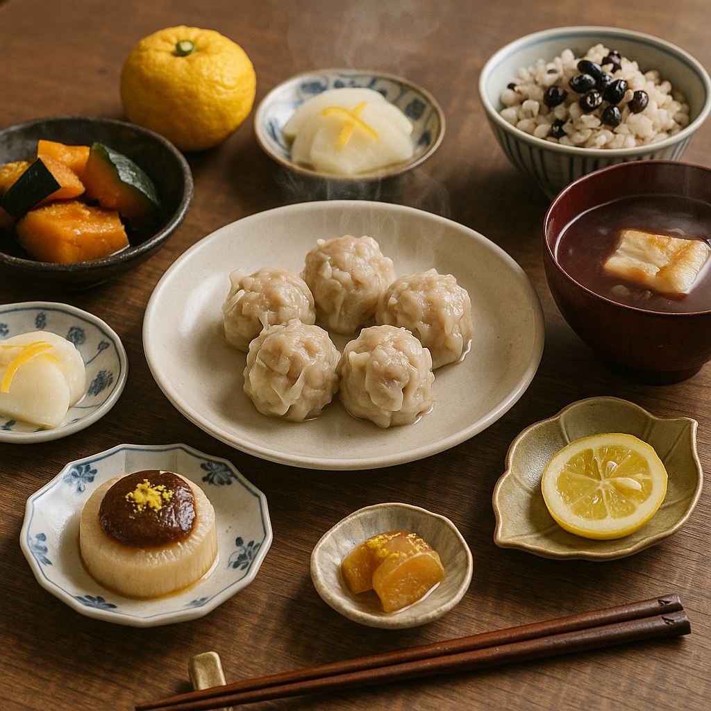 冬至の献立帖｜二十四節気 京都点心福が贈る肉汁焼売と柚子香る食卓